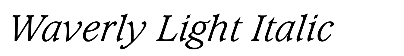 Waverly Light Italic